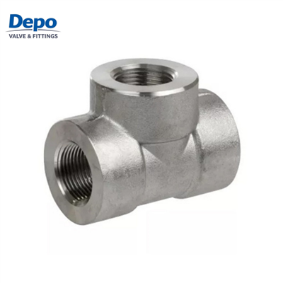 Тройник из кованой трубы с внутренней резьбой, трехходовой тройник из нержавеющей стали высокого давления, 3000 фунтов, тип T- NPT
